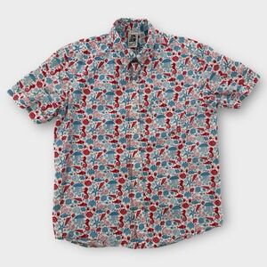 Vintage Kennington Ltd Hawaiian Shirt‎ Mens Large Aloha Red Ocean Fish Print AOP